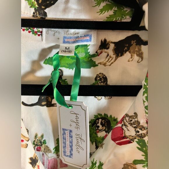 Pajama top by Danica Herrick boutique size Medium- holiday and the dog’s motif - Picture 2 of 11